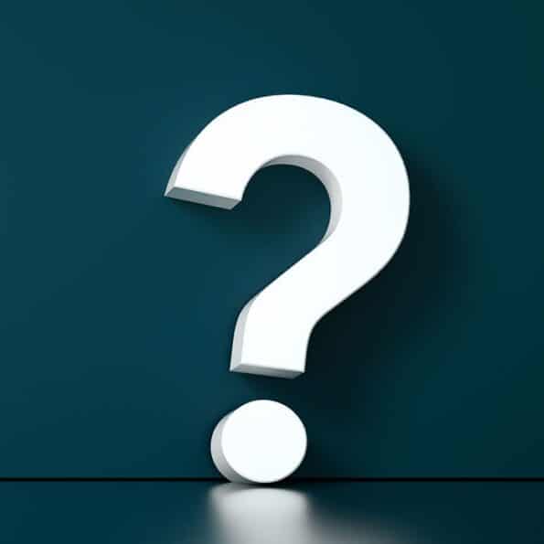 Question mark with black background