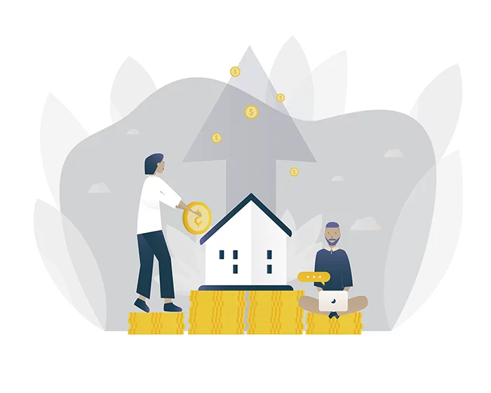 Rental demand Increase in rental demand vector illustration
