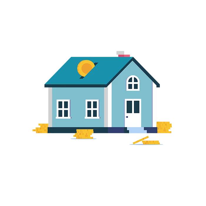 Mortgage illustration Mortgage illustration of house as a piggy bank