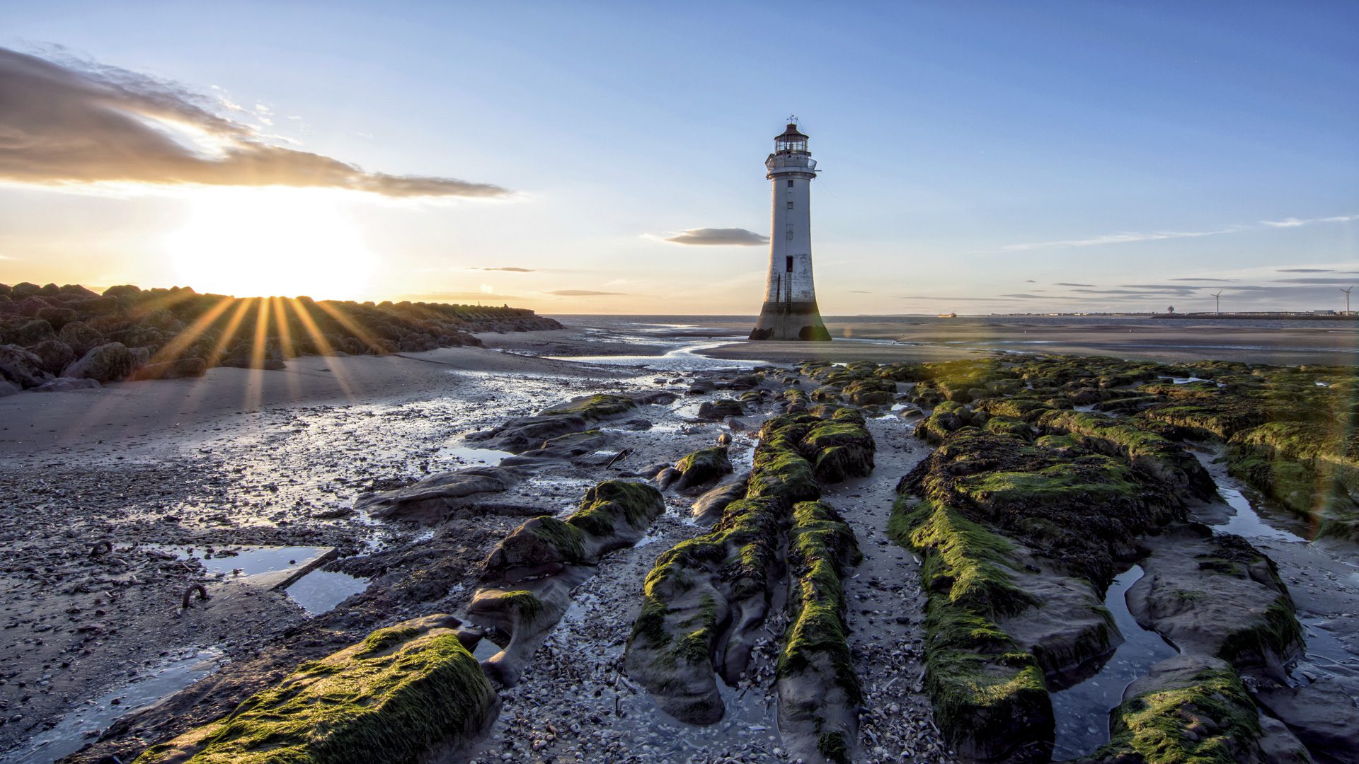 Perch Rock Lighthouse Sunset - New Brighton Wirral Merseyside UK