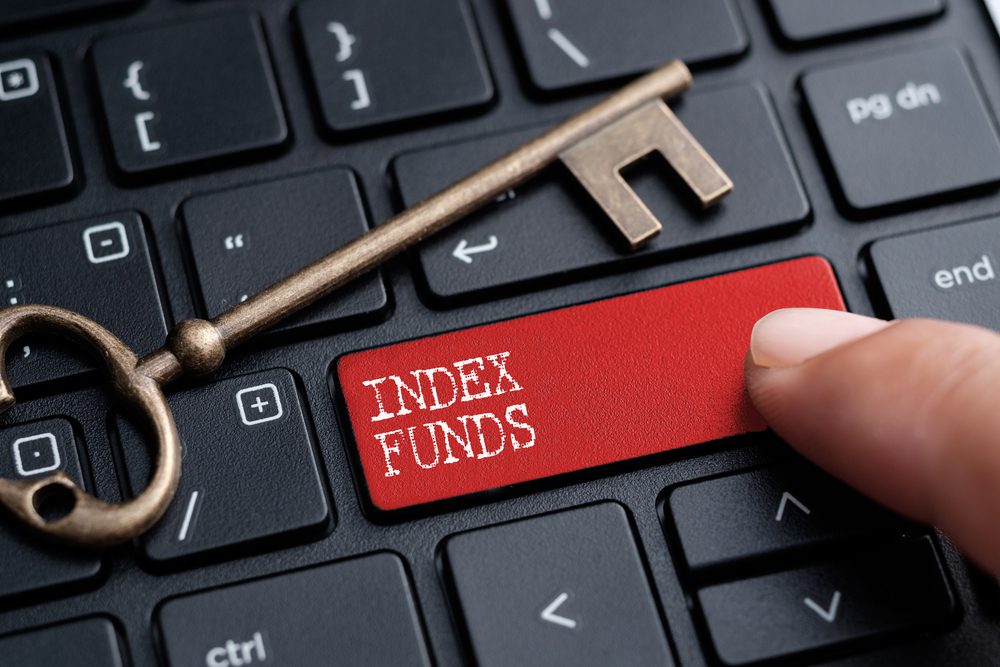 finger on 'INDEX FUNDS' button
