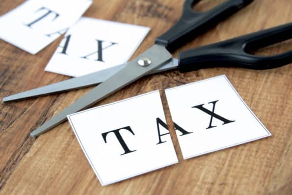 Business concepts, cutting tax