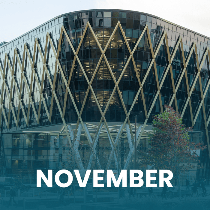 Text November with Newcastle view in the background