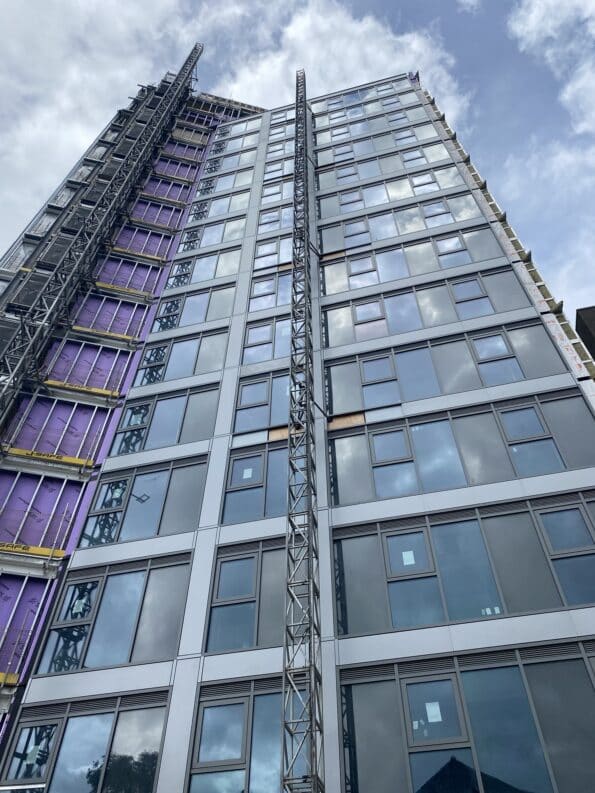 Construction progress for One Park Lane exterior