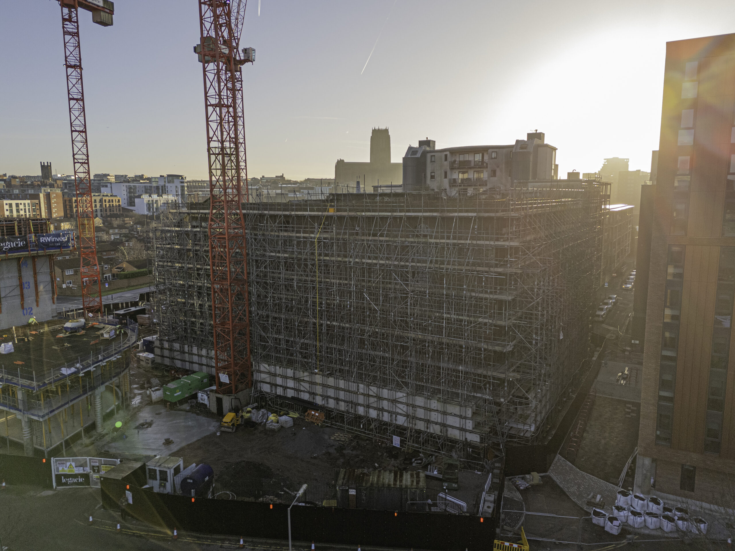Image showing construction progress at the Mill Liverpool development