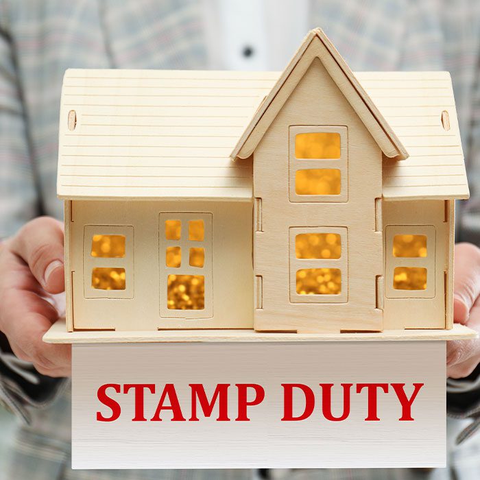 House model with stamp duty written at the bottom