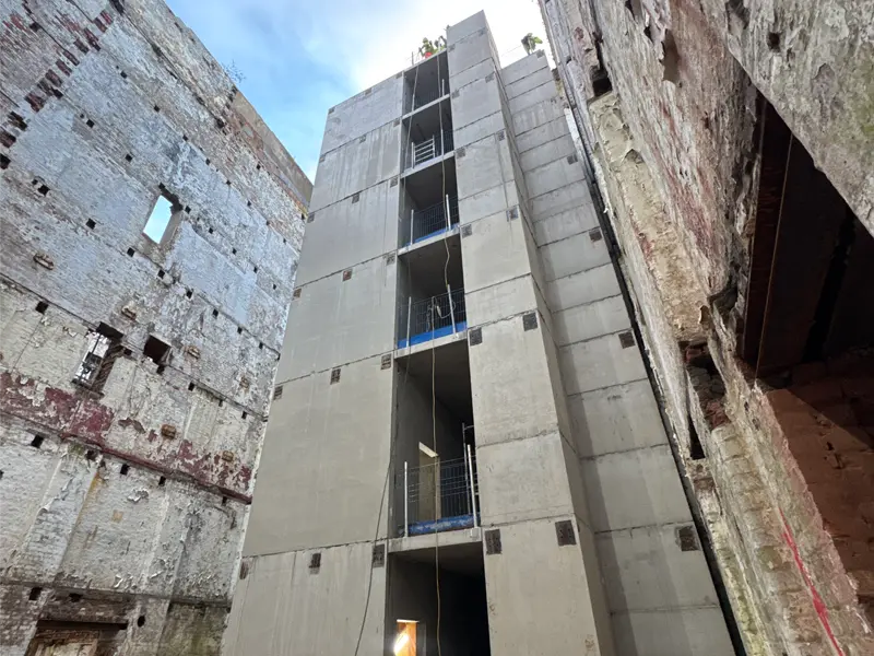 The Mill Construction Update Image showing progress of development