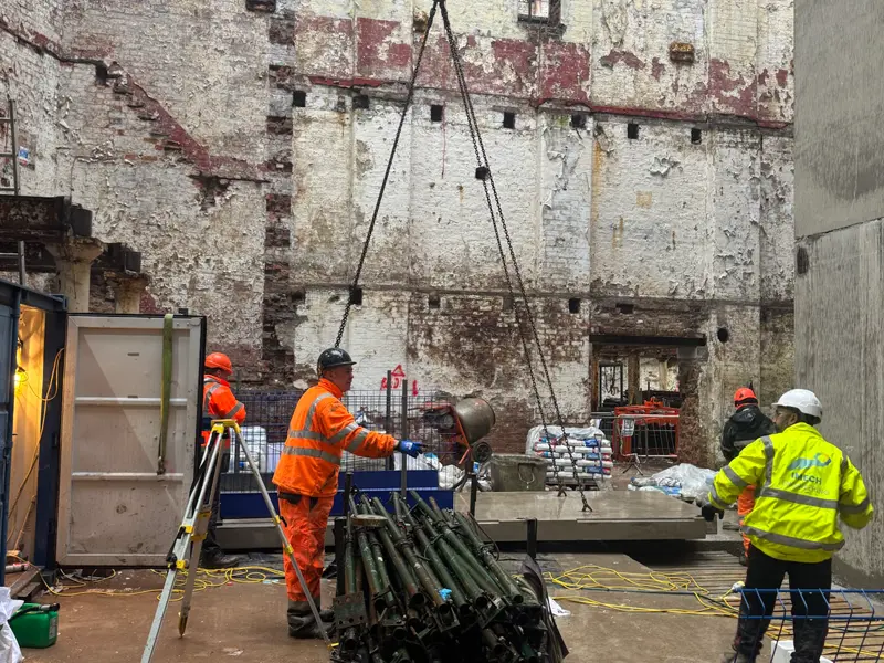 The Mill Construction Update Image showing progress of development