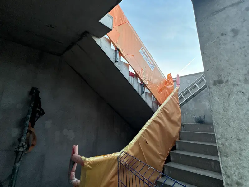 The Mill Construction Update Image showing progress of development