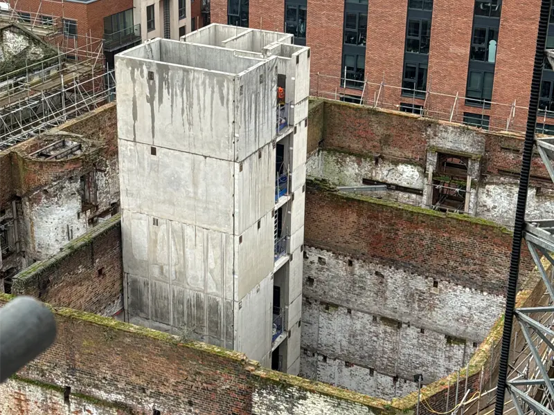 The Mill Construction Update Image showing progress of development