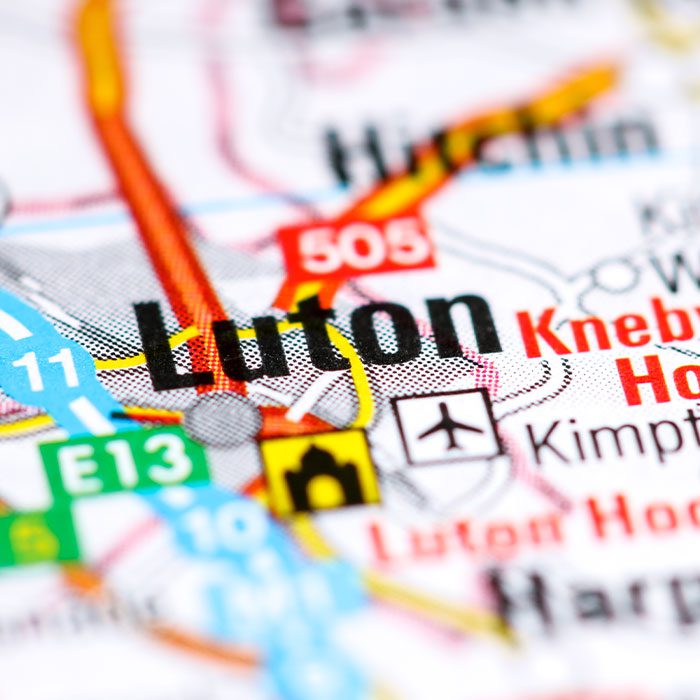 Map of Luton
