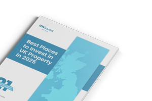 Close up of mock up of best places to invest guide
