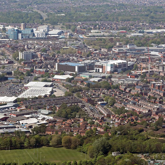 Warrington Aerial View