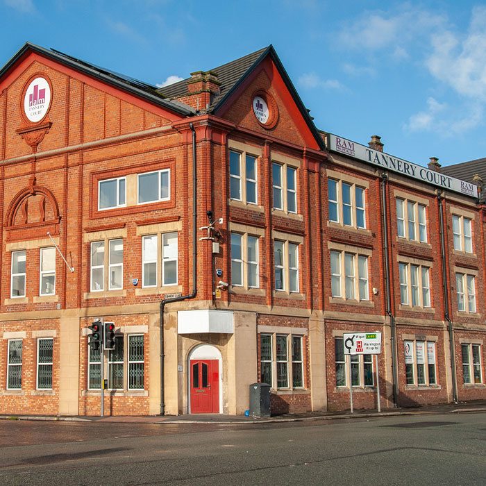 Warrington, UK - October 27, 2019 - Tannery Court prestige office development in Warrington, Cheshire, England