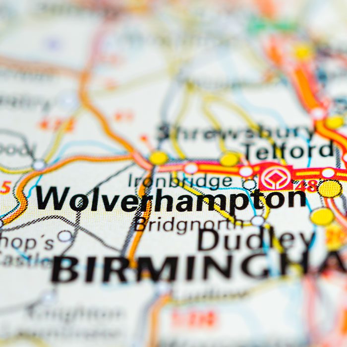 Wolverhampton map