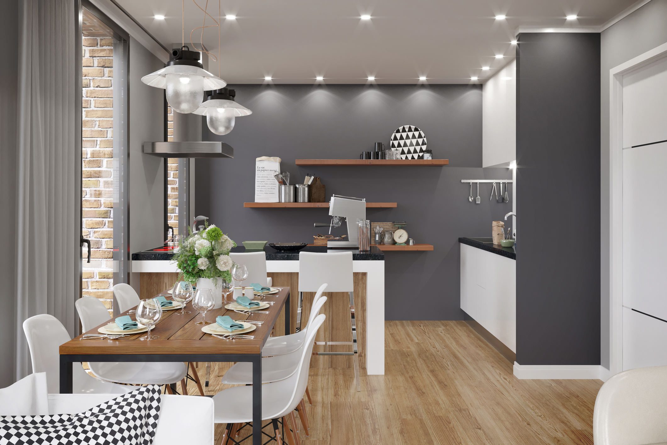 Kitchen in One Baltic Square Liverpool