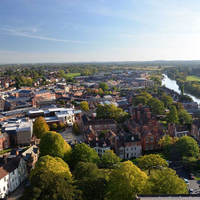 Worcester aerial view