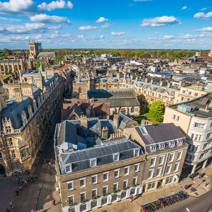 Cambridge aerial view