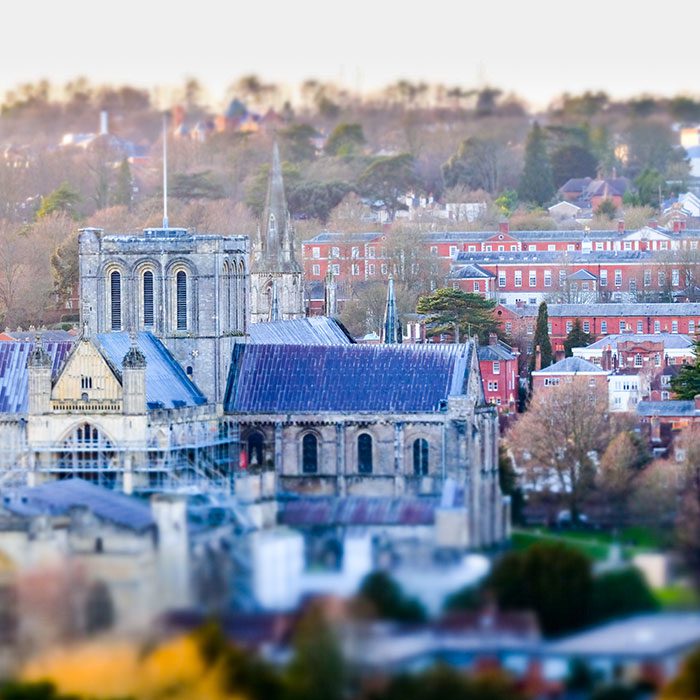 Winchester aerial view