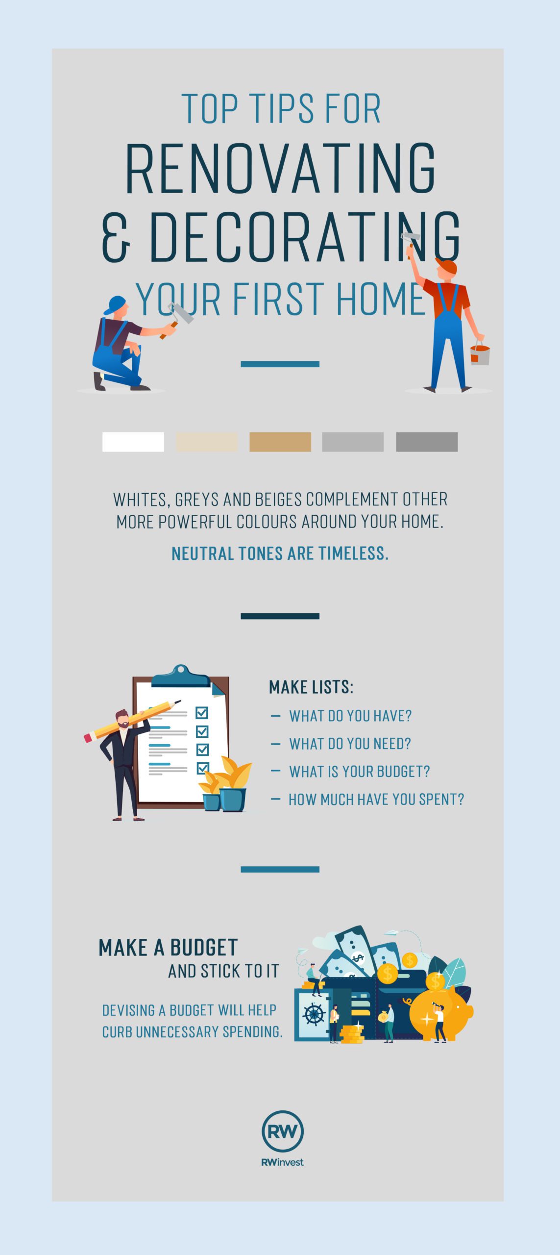Tips for Decorating Your Home infographic