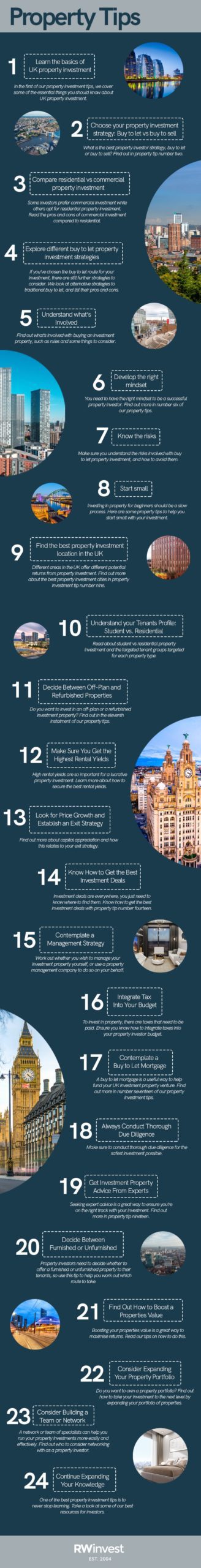 Property Investment Tips Checklist infographic