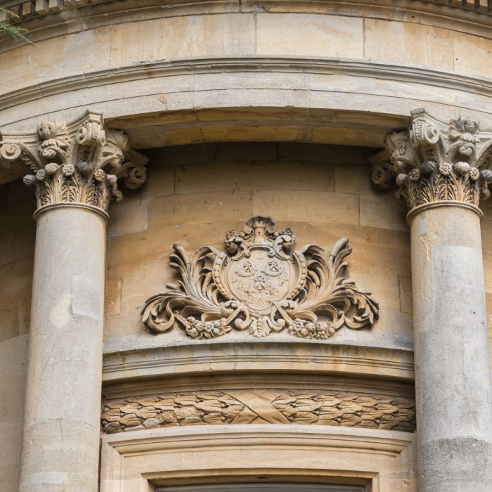 Detailed close up of Jephson Memorial in autumn, Jephson Gardens, Royal Leamington Spa, Warwickshire, England, UK, September 2017