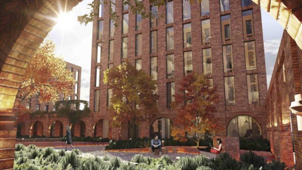 An image shows One Baltic Square's exterior