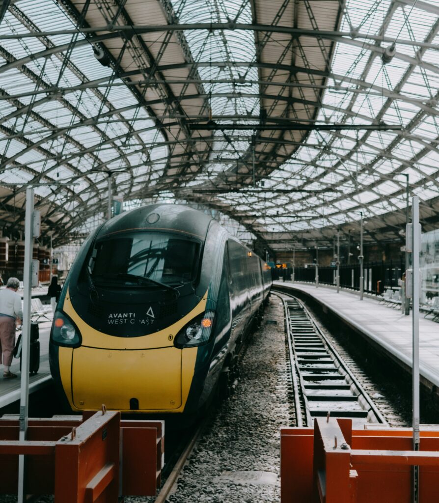 train waiting in lime street station