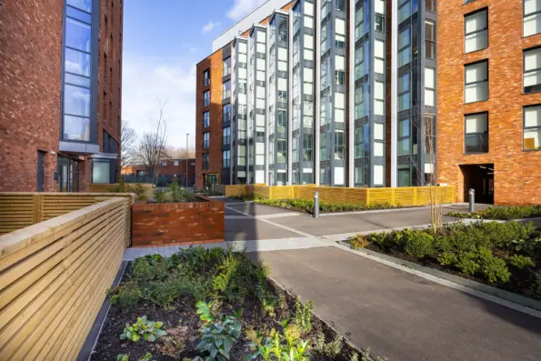 Merchants Wharf development exterior and grounds