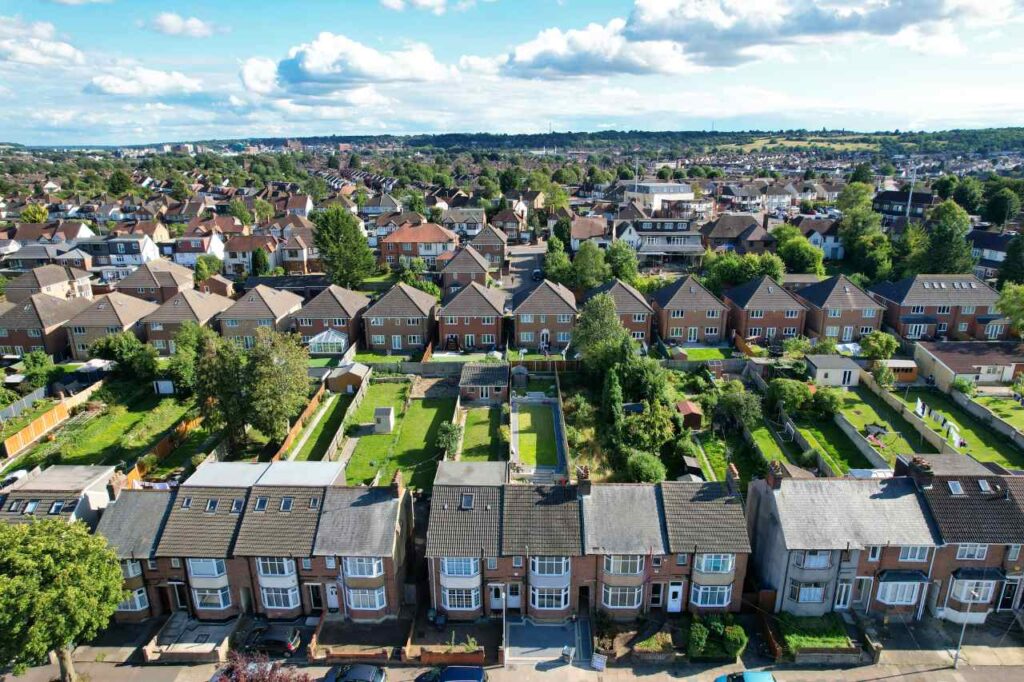 houses in a residential area