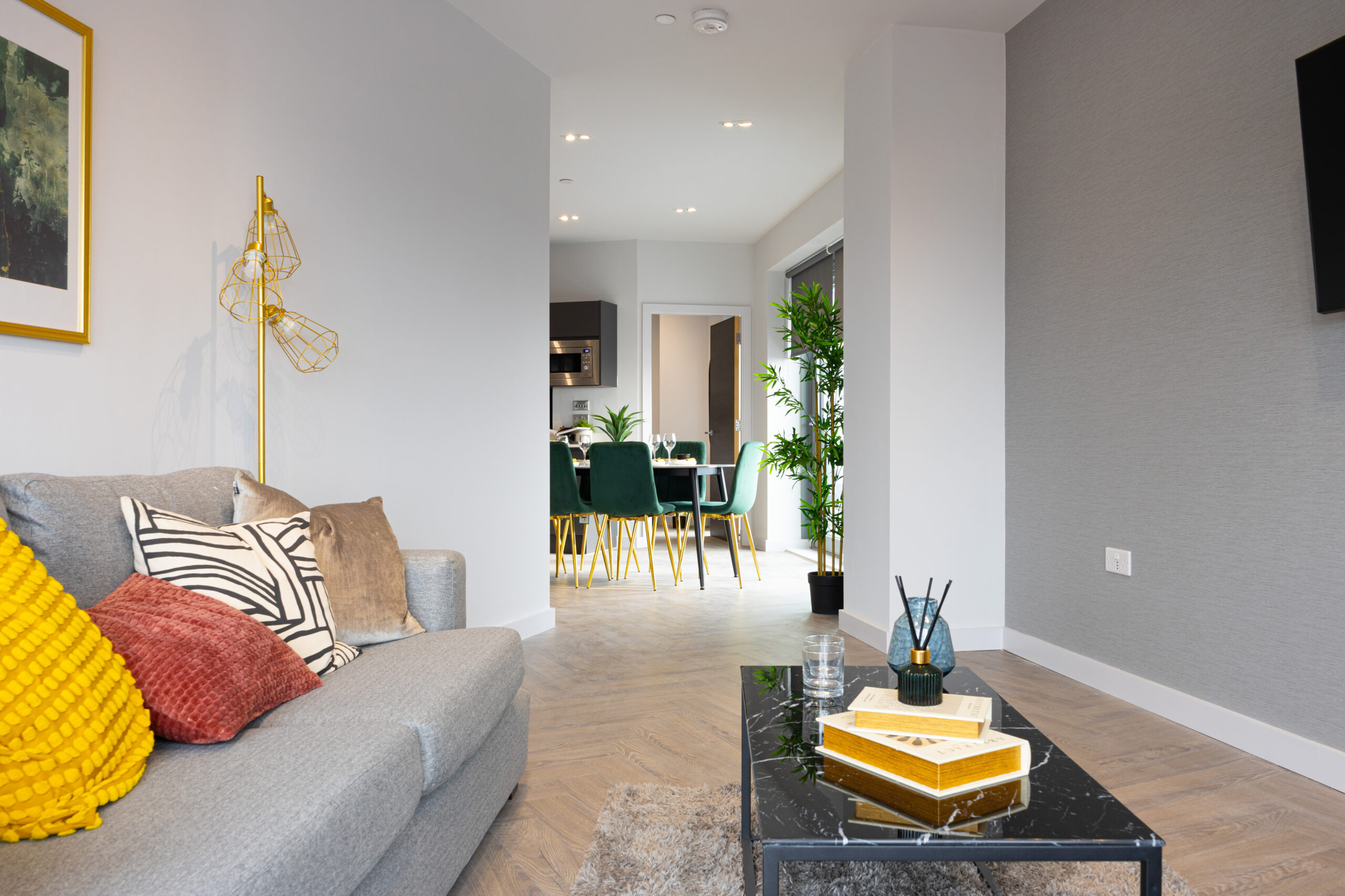 Interior image showing apartment at completed development, One Park Lane in Liverpool