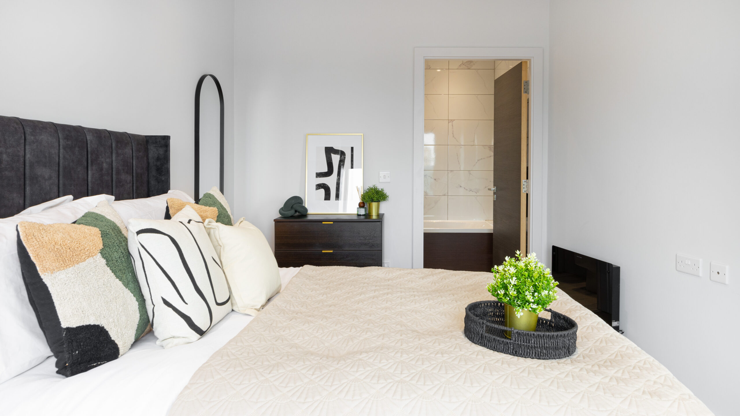 Interior image showing apartment at completed development, One Park Lane in Liverpool