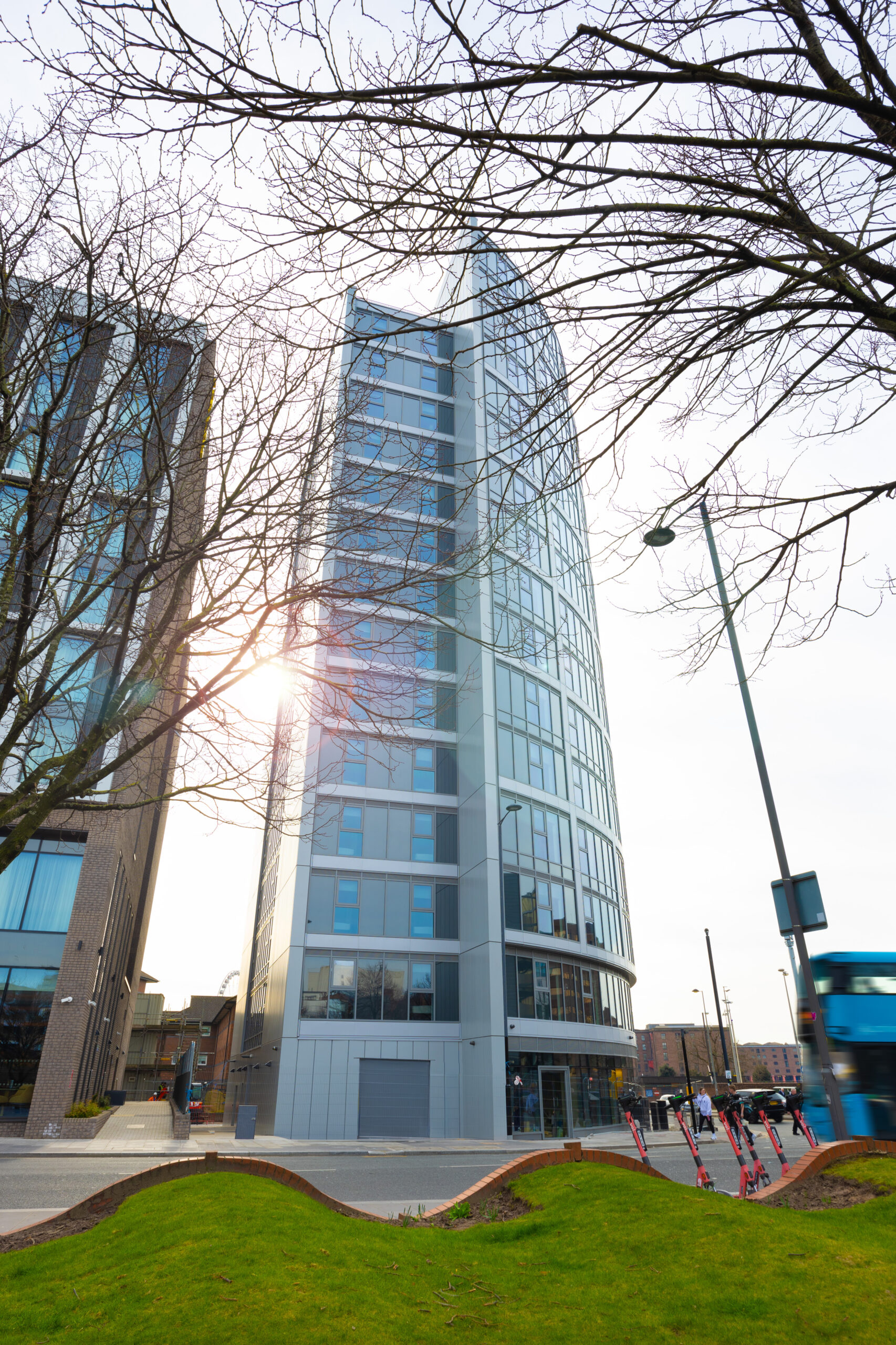 exterior Image of completed property development, One Park Lane in Liverpool