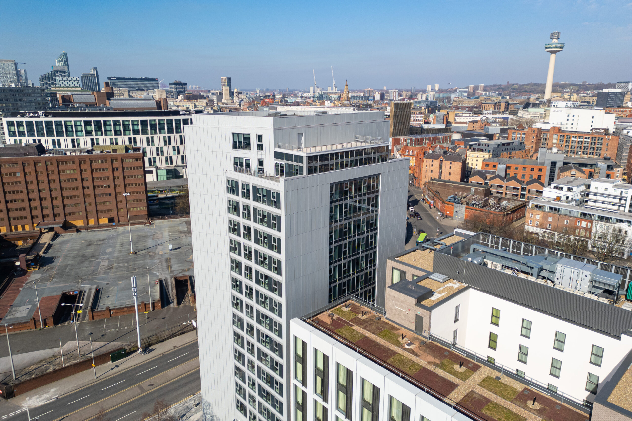 exterior Image of completed property development, One Park Lane in Liverpool