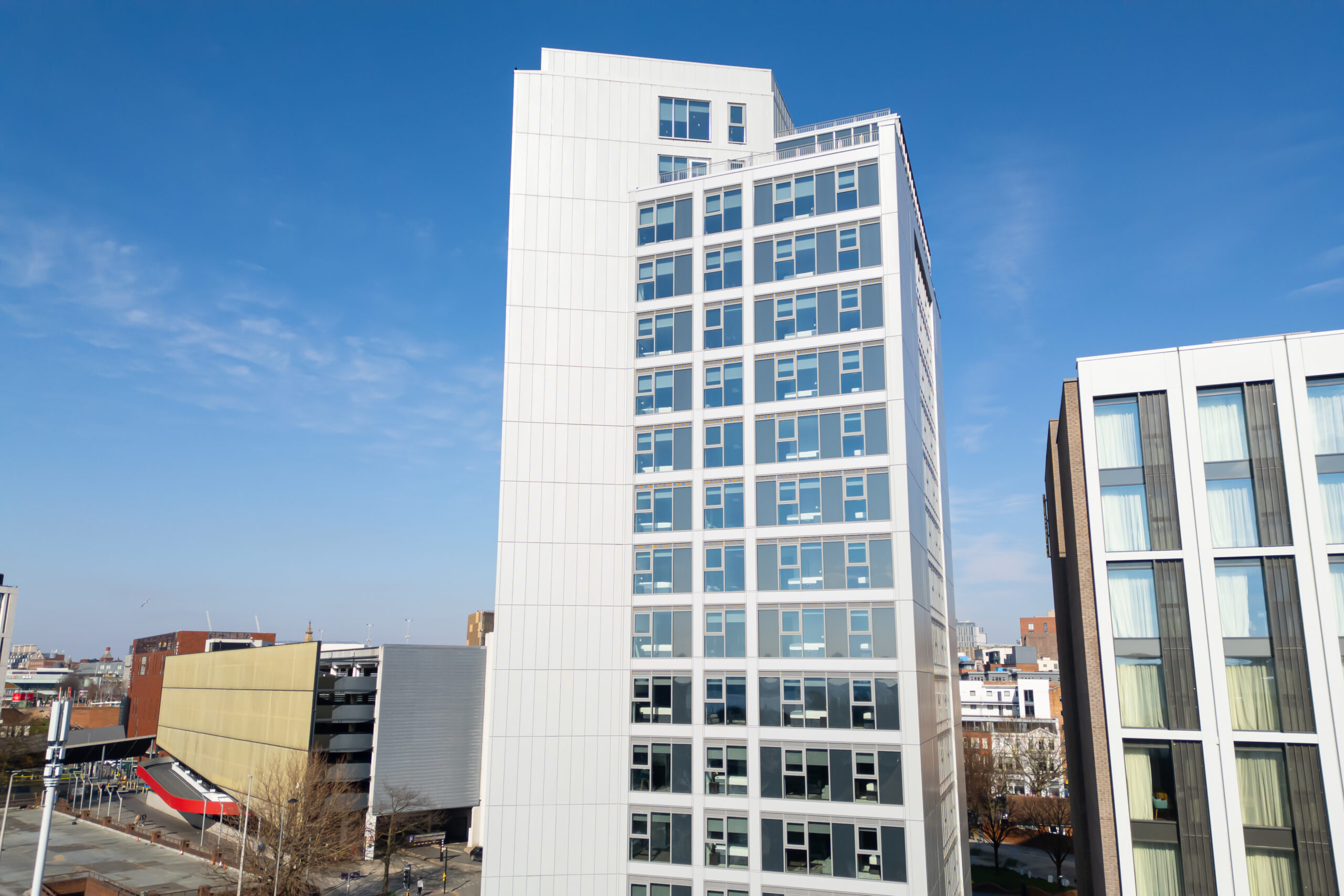 exterior Image of completed property development, One Park Lane in Liverpool
