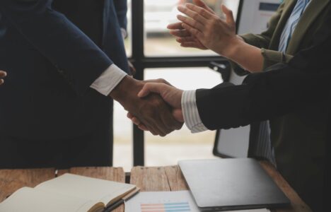 business people shaking hands