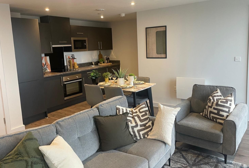 Interior bedroom inside the Hive Luton