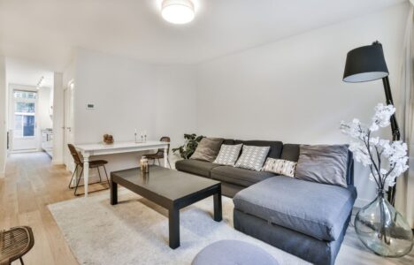 fully furnished living room of a rental property