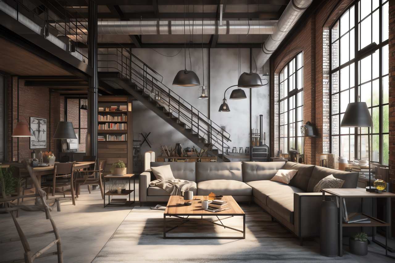industrial style loft apartment