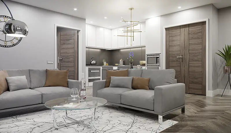 The Hive Luton interior CGI of apartment