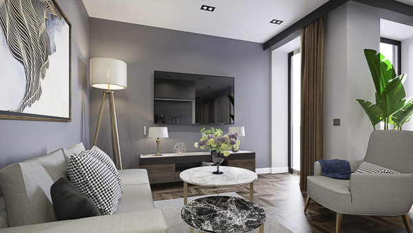 West One CGI interior image