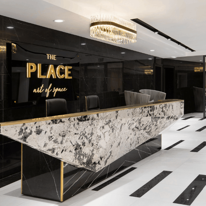 RWInvest Dubai Office interior showing front desk