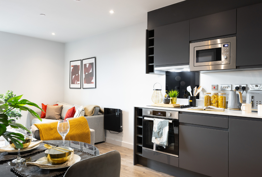 Miller's Place interior kitchen completed development