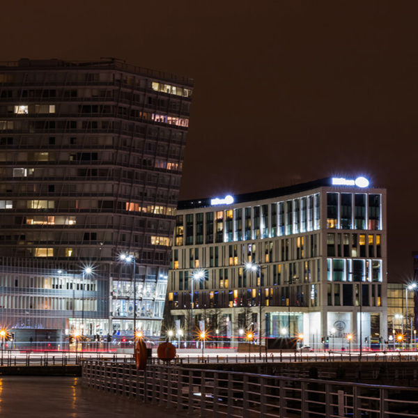 LiverpoolOne buildings at night